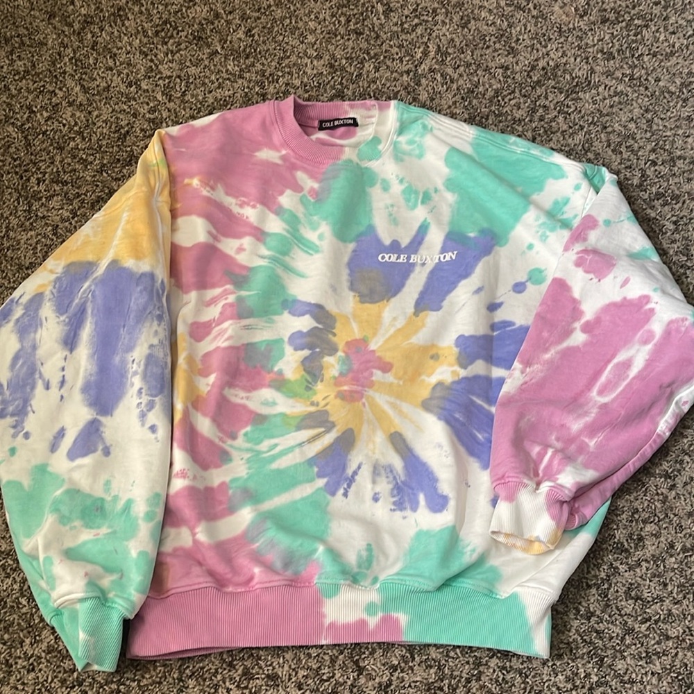 Cole Buxton Men's Tie Dye Crew Sweatshirt - XXL - Picture 4 of 8